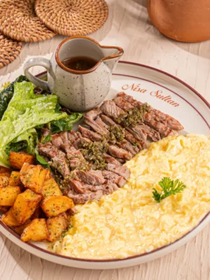 STEAK AND EGGS